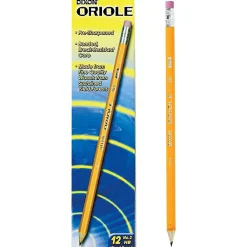 Pencils|Dixon Oriole Pre-Sharpened Wooden Pencil, 2mm, #2 Soft Lead, Dozen (12886)