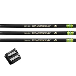 Pencils|Dixon Tri-Conderoga The World's Most Comfortable Pencil Wooden Pencils, No. 2 Medium Lead, Dozen (22500)