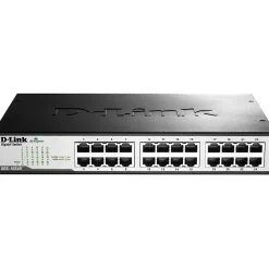 Discount D-Link 24-Port Gigabit Ethernet Unmanaged Switch, 10/100/1000 Mbps, Black (DGS1024D)