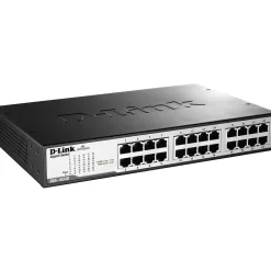Discount D-Link 24-Port Gigabit Ethernet Unmanaged Switch, 10/100/1000 Mbps, Black (DGS1024D)
