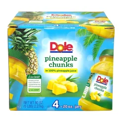 Dole Chunks Pineapple, 20 oz., 4/Pack (900-00165)