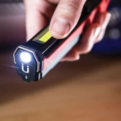 Dorcy 450-Lumen Flex COB Rechargeable Work Light and LED Tip Inspection Flashlight, Red (41-4343)