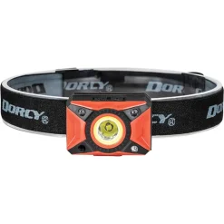 Dorcy Ultra HD 650-Lumen LED Rechargeable Headlamp with Motion Sensor, Red & Black (41-4337)