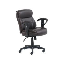 Office Chairs*Dormeo Bonded Leather Task Chair, Brown (51451)