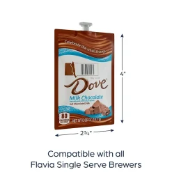 Dove Silky Smooth Milk Chocolate Hot Cocoa, Flavia Freshpack, 72/Carton (MDRA117)