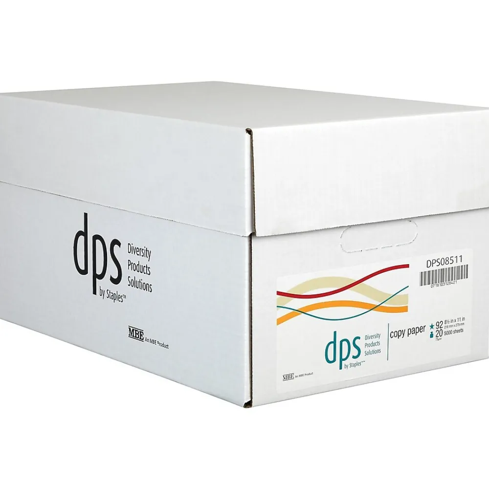 Copy Paper*Diversity Products Solutions by Staples DPS by Staples 8.5" x 11" 3-Hole Punched Copy Paper, 20 lbs., 92 Brightness,10 Reams/Carton (DPS08511P)