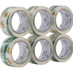 Discount Duck HD Clear Heavy Duty Packing Tape, 1.88" x 54.6 yds., Clear, 6/Pack (441962/7295)