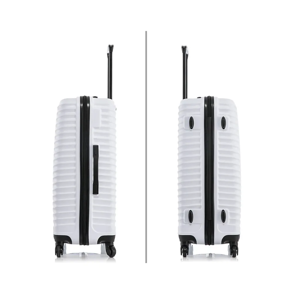 Adly 3-Piece Hardside Spinner Luggage Set, (DKADLSML-WHI)<DUKAP