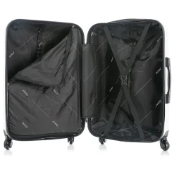 Adly 3-Piece Hardside Spinner Luggage Set, (DKADLSML-WHI)<DUKAP