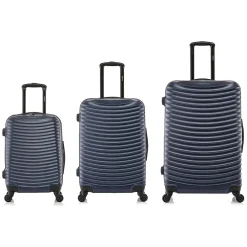 Adly 3-Piece Hardside Spinner Luggage Set, (DKADLSML-BLU)<DUKAP