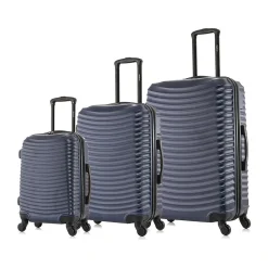 Adly 3-Piece Hardside Spinner Luggage Set, (DKADLSML-BLU)<DUKAP