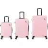 Discovery 3-Piece Hardside Spinner Luggage Set, Pink (DKDISSML-PNK)<DUKAP Hot