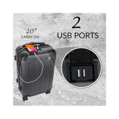 Intely 2-Piece Hardside Spinner Luggage Set, TSA Checkpoint Friendly, (DKINT0SM-WIN)<DUKAP Outlet
