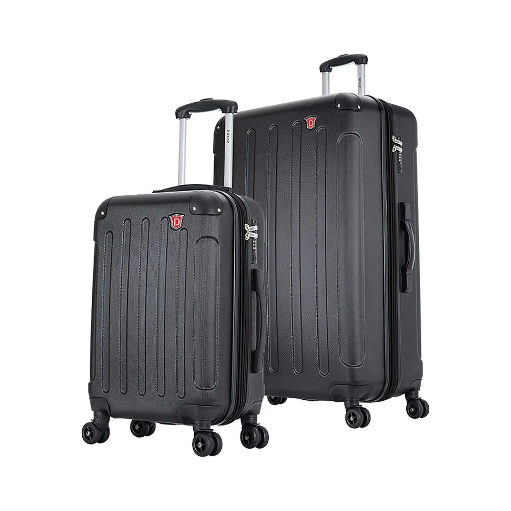Intely 2-Piece Hardside Spinner Luggage Set, TSA Checkpoint Friendly, (DKINT0SM-BLK)<DUKAP Outlet
