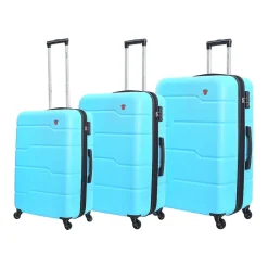 Rodez 3-Piece Hardside Spinner Luggage Set, TSA Checkpoint Friendly, (DKRODSML-LBL)<DUKAP Clearance