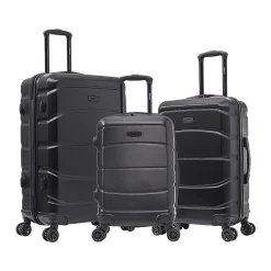 Sense 3-Piece Hardside Spinner Luggage Set, (DKSENSML-BLK)<DUKAP Hot