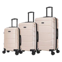 Sense 3-Piece Hardside Spinner Luggage Set, (DKSENSML-CHA)<DUKAP New