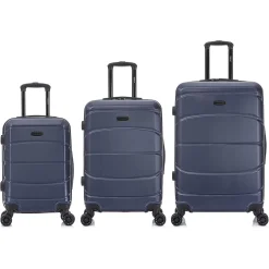 Sense 3-Piece Hardside Spinner Luggage Set, (DKSENSML-BLU)<DUKAP New