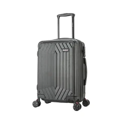 Stratos 20" Hardside Carry-On Suitcase, 4-Wheeled Spinner, TSA Checkpoint Friendly, Black (DKSTR00S-BLK)<DUKAP Clearance
