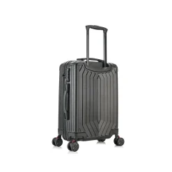Stratos 20" Hardside Carry-On Suitcase, 4-Wheeled Spinner, TSA Checkpoint Friendly, Black (DKSTR00S-BLK)<DUKAP Clearance