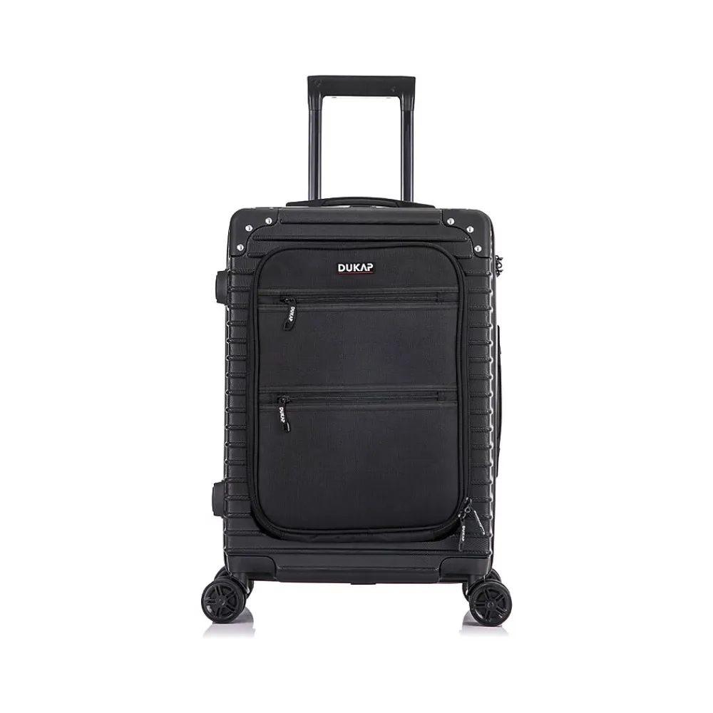 Tour 20" Hardside Carry-On Suitcase, 4-Wheeled Spinner, TSA Checkpoint Friendly, (DKTOU00S-BLK)<DUKAP New