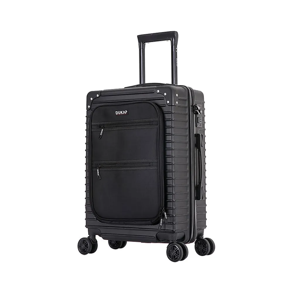 Tour 20" Hardside Carry-On Suitcase, 4-Wheeled Spinner, TSA Checkpoint Friendly, (DKTOU00S-BLK)<DUKAP New