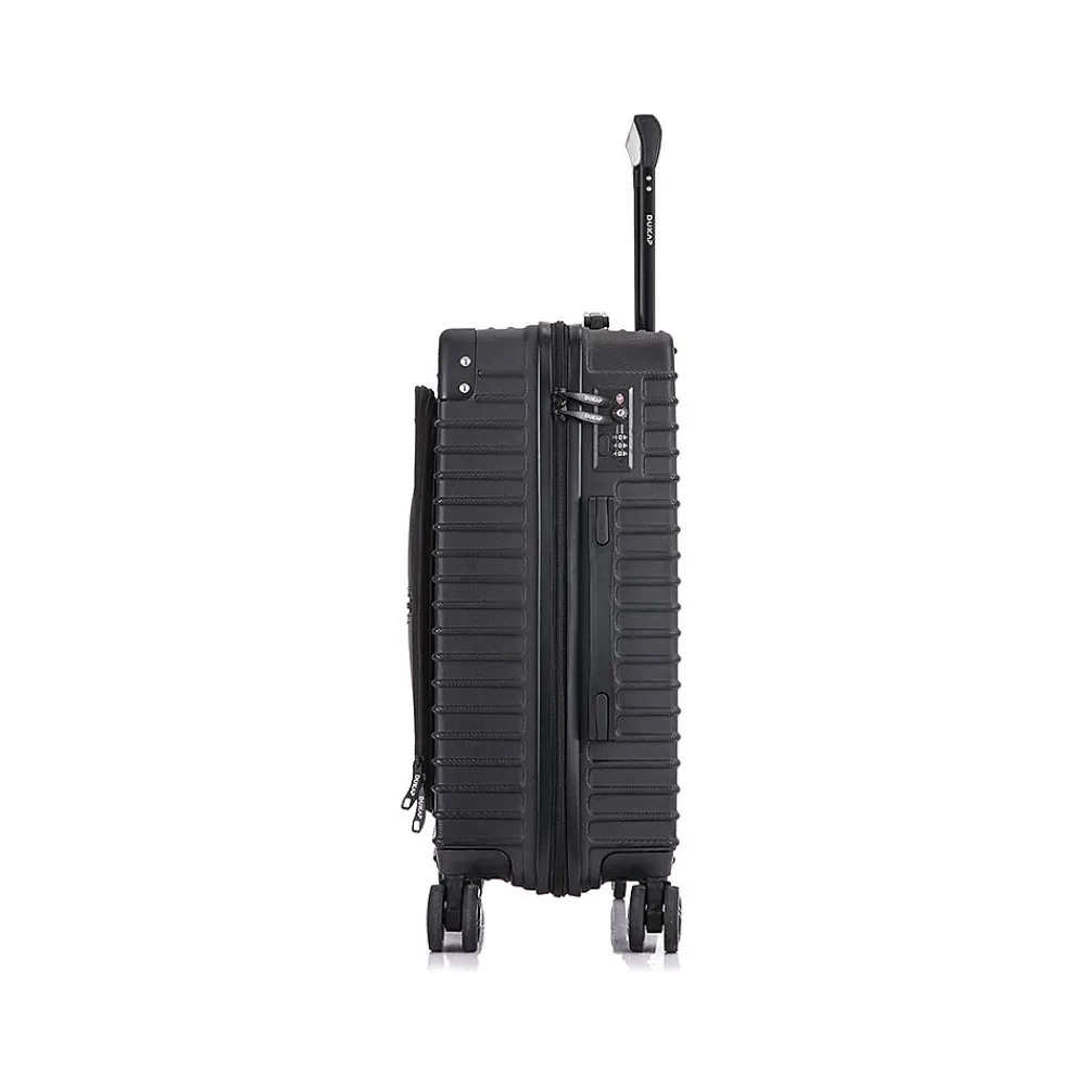 Tour 20" Hardside Carry-On Suitcase, 4-Wheeled Spinner, TSA Checkpoint Friendly, (DKTOU00S-BLK)<DUKAP New