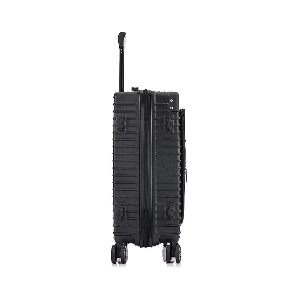 Tour 20" Hardside Carry-On Suitcase, 4-Wheeled Spinner, TSA Checkpoint Friendly, (DKTOU00S-BLK)<DUKAP New