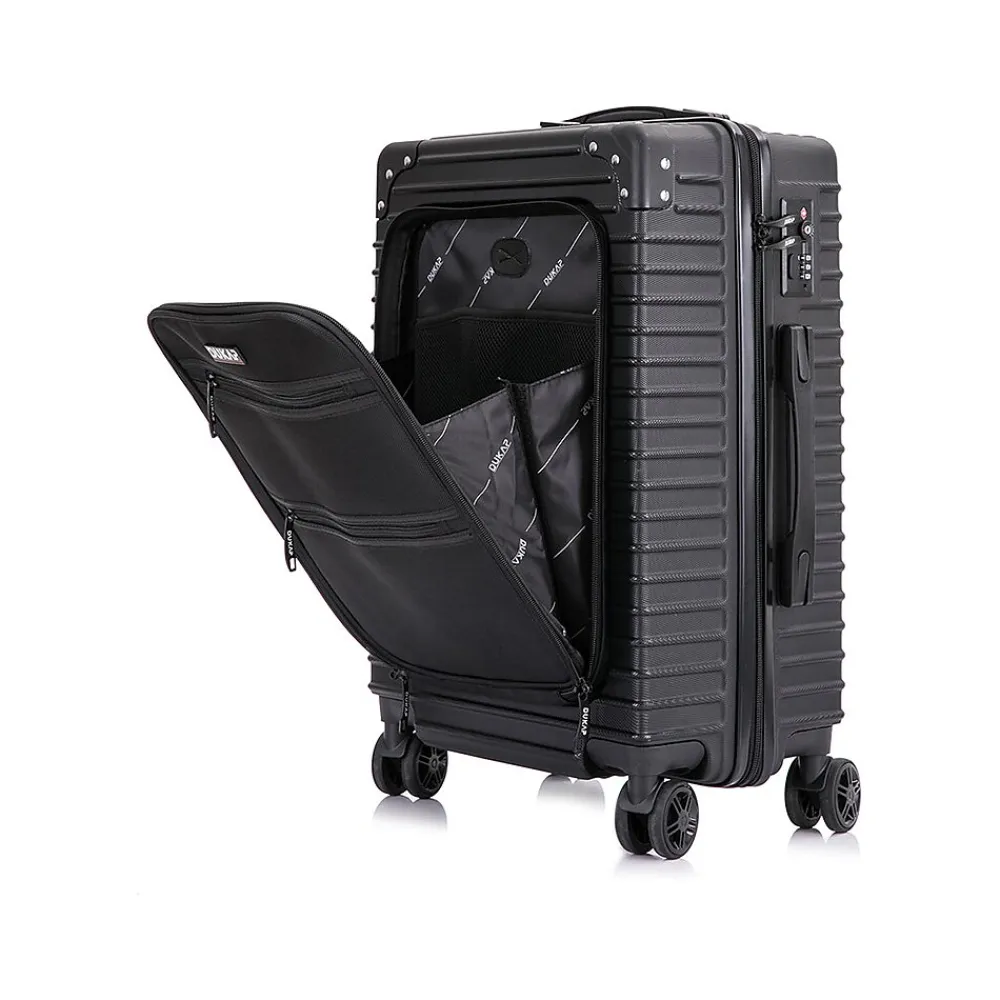 Tour 20" Hardside Carry-On Suitcase, 4-Wheeled Spinner, TSA Checkpoint Friendly, (DKTOU00S-BLK)<DUKAP New