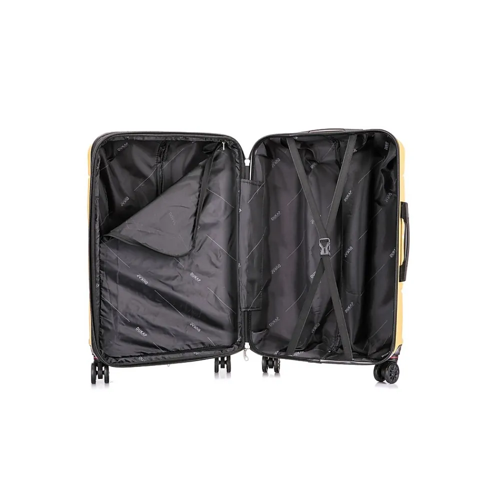 Zonix 20" Hardside Carry-On Suitcase, 4-Wheeled Spinner, Mustard (DKZON00S-MUS)<DUKAP Outlet