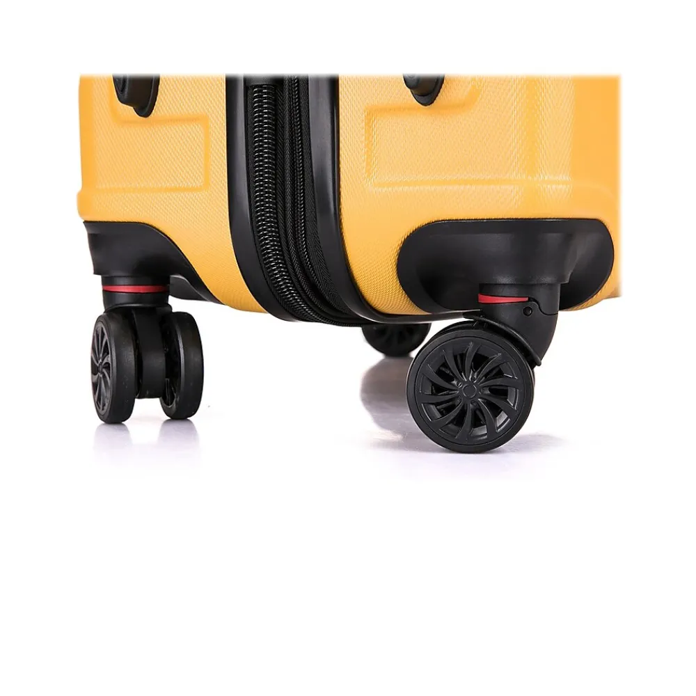Zonix 20" Hardside Carry-On Suitcase, 4-Wheeled Spinner, Mustard (DKZON00S-MUS)<DUKAP Outlet