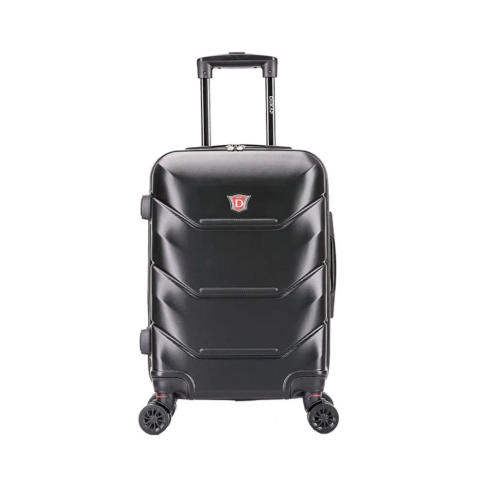 Zonix 20" Hardside Carry-On Suitcase, 4-Wheeled Spinner, Black (DKZON00S-BLK)<DUKAP New