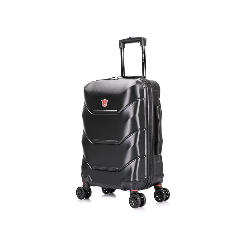 Zonix 20" Hardside Carry-On Suitcase, 4-Wheeled Spinner, Black (DKZON00S-BLK)<DUKAP New