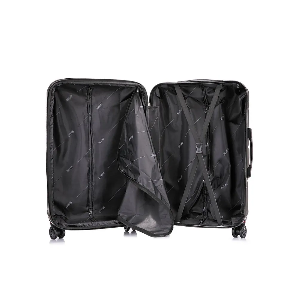 Zonix 20" Hardside Carry-On Suitcase, 4-Wheeled Spinner, Black (DKZON00S-BLK)<DUKAP New