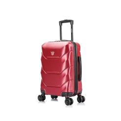 Zonix 20" Hardside Carry-On Suitcase, 4-Wheeled Spinner, Wine (DKZON00S-WIN)<DUKAP New