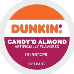 Dunkin' Candy'd Almond Coffee Keurig K-Cup Pods, Dark Roast, 22/Carton (5000375651)