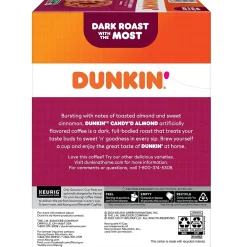 Dunkin' Candy'd Almond Coffee Keurig K-Cup Pods, Dark Roast, 22/Carton (5000375651)
