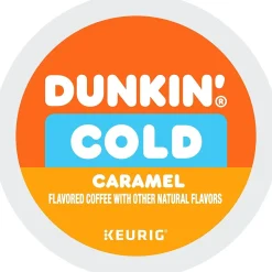 Dunkin' Cold Caramel Iced Coffee Keurig® K-Cup® Pods, Medium Dark Roast, 88/Carton (5000375314CT)