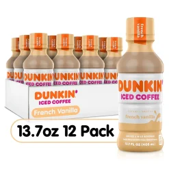 Dunkin' Donuts French Vanilla Iced Coffee, 13.7 oz., 12/Carton (04900007296)