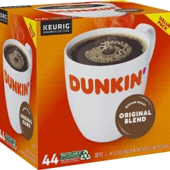 Dunkin' Original Blend Coffee Keurig® K-Cup® Pods, Medium Roast, 44/Box (006933)