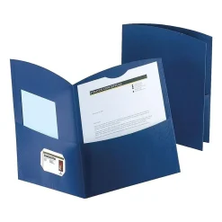 Pocket Folders|Duo-Tang Contour 2-Pocket Portfolio Folder, Dark Blue, 25/Box (5062523)