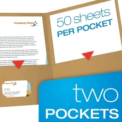 Pocket Folders|Esselte Earthwise by Oxford 2-Pocket Presentation Folders, Assorted Colors, 25/Box (OXF 78513)