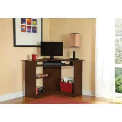Corner Desks*Easy 2 Go 36" W L-Shaped Computer Desk, Resort Cherry (951572-CC)