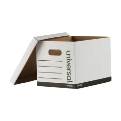 File Storage|Universal Economy Boxes, 12 x 15 x 9 7/8, White, 10/Carton