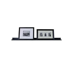 Shelving*Eden Grove MDF Mounted Picture Ledge Shelf, 35.4", Black (9084680)