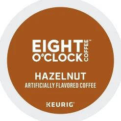 Eight O'Clock Hazelnut Coffee Keurig® K-Cup® Pods, Medium Roast, 96/Carton (64060)