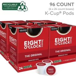 Eight O'Clock Original Coffee Keurig® K-Cup® Pods, Medium Roast, 96/Carton (64053)