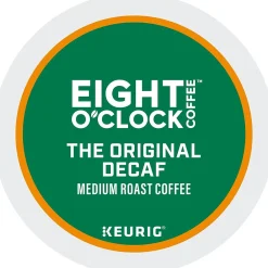 Eight O'Clock The Original Decaf Coffee, Keurig K-Cup Pod, Medium Roast, 96/Carton (6425CT)