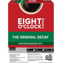 Eight O'Clock The Original Decaf Coffee, Keurig K-Cup Pod, Medium Roast, 96/Carton (6425CT)
