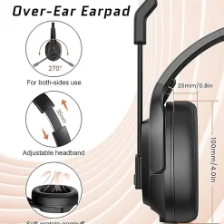 Online EKSATelecom H1 Pro Telecom Bluetooth Headset, Black (T-AM01-03)